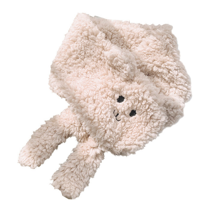 Cute little bear women in winter, furry sweet, cute and silly girl, student versatile scarf for warmth_voghion.com