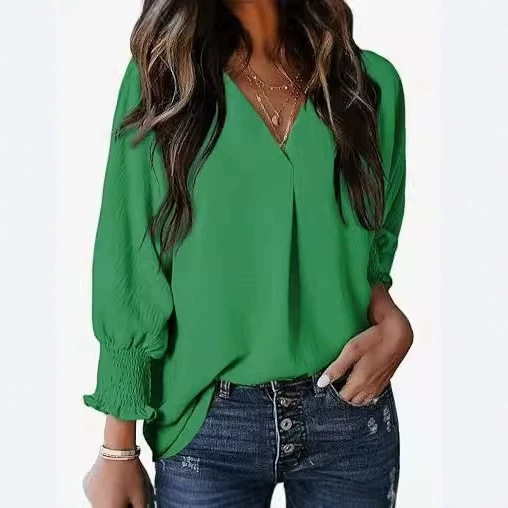 2025 Women's Corset Top V Neck Casual Loose Three-Quarter Sleeve Shirt Dress Shirt Top Blouse T-Shirt 2025 Women's Corset Top V Neck Casual Loose Three-Quarter Sleeve Shirt Dress Shirt Top Blouse T-Shirt