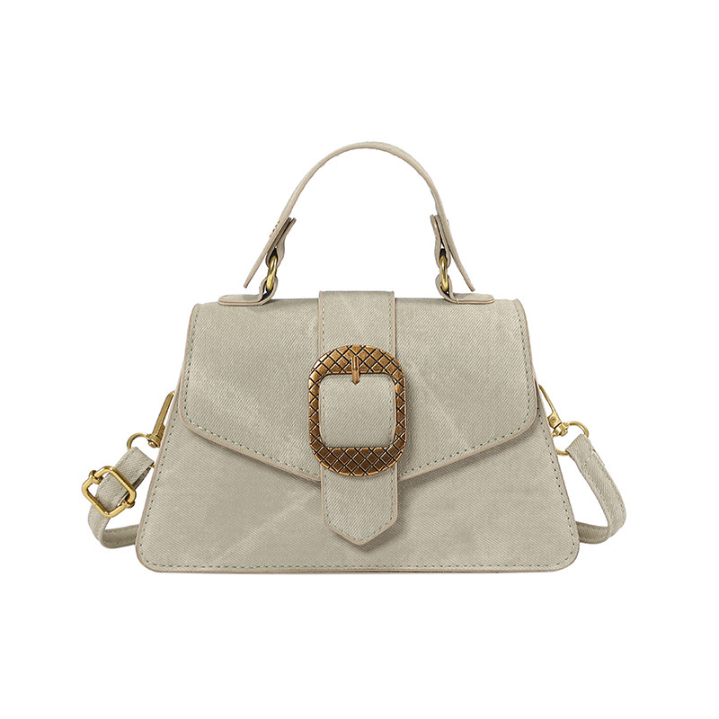 Este año popular bolso de brazo 2024 nueva moda francesa hebilla de cinturón decoración de hombro mochila retro bolso de hombro