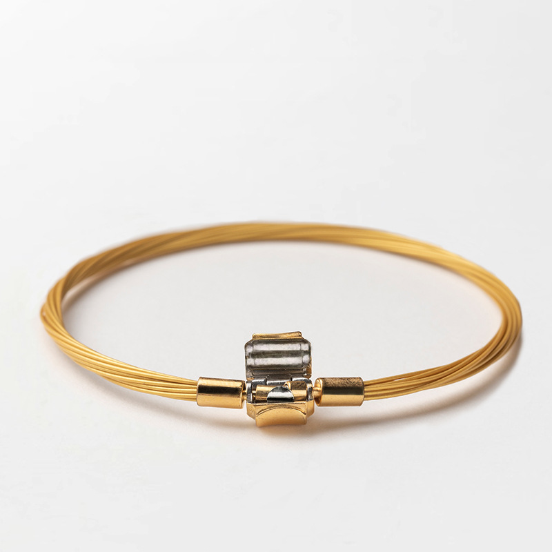 Golden steel wire