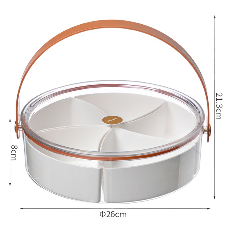 Moderno plato de fruta simple con tapa cubo de hielo de alta gama con mango creativo moda sala de estar hogar rejilla plato de fruta frutero