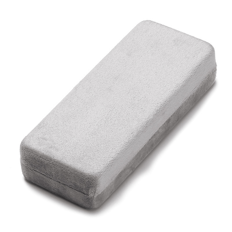 Glasses case plush box ns girl retro artistic simple anti-pressure portable flip gray plush sunglasses box