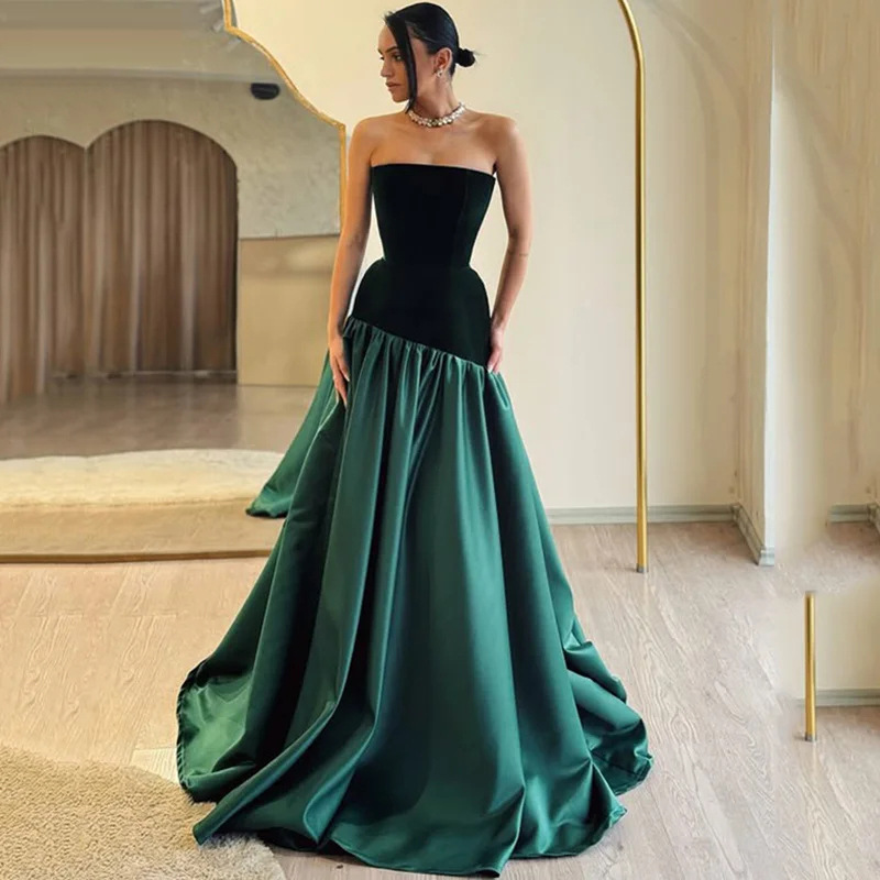 Aliexpress Strapless Dress 2026 New Model Amazon High-End Birthday Party Prom Photo Shoot Design Dress