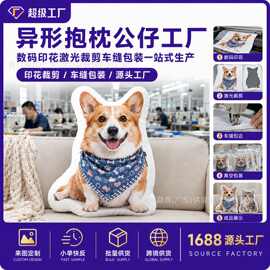 异形抱枕公仔靠垫坐垫工厂 数码印花激光裁剪车缝包装一站式生产