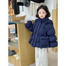 童装女童冬装2025新款儿童加厚公主风羽绒棉服收腰外套
