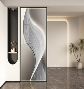 # Modern Light Luxury Screen Partition Living Room Background Frosted Light Transparent Semi-Body Wall Shielding Washing Table Household Double-Sided Pack
