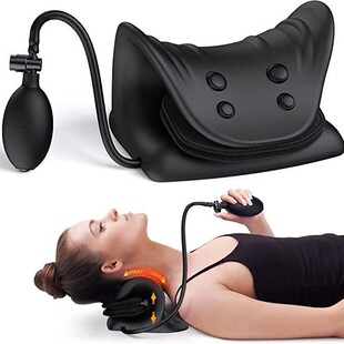 Amazon new PU Foam airbag traction pillow polyurethane cervical massage traction pillow stretcher manufacturer