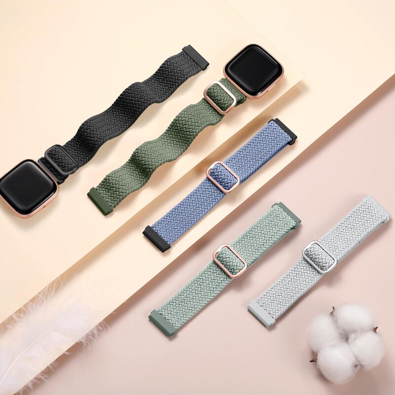For Fitbit Versa 2 Watch Strap Sports Wrist Band Woven Elaptic Band Nylon Smart Watch Strap