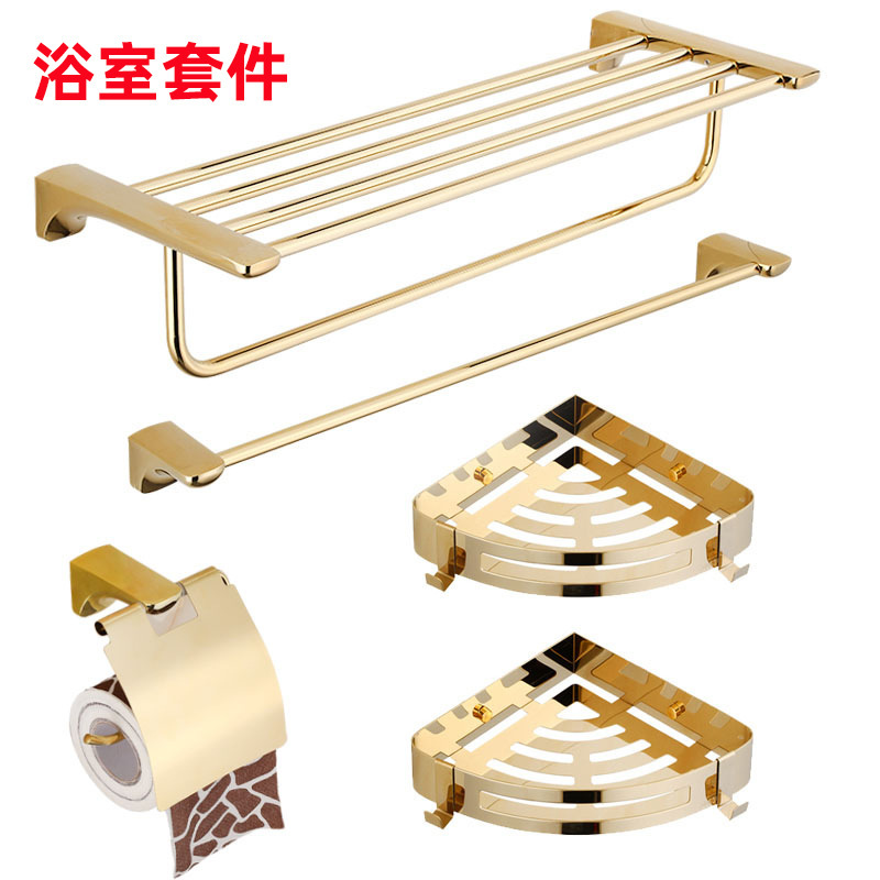 Customized Bathroom Golden Towel Rack Bathroom Punch-Free Towel Rack Stainless Steel Towel Bar Towel Rack Customized Bathroom Golden Towel Rack Bathroom Punch-Free Towel Rack Stainless Steel Towel Bar Towel Rack