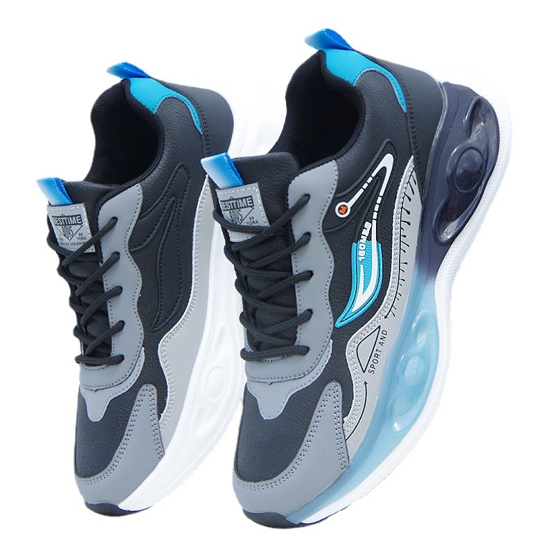 Zapatos deportivos de otoño de cuero impermeable, antideslizante, zapatos de correr suaves, zapatos de moda de hombre, zapatos casuales transfronterizos