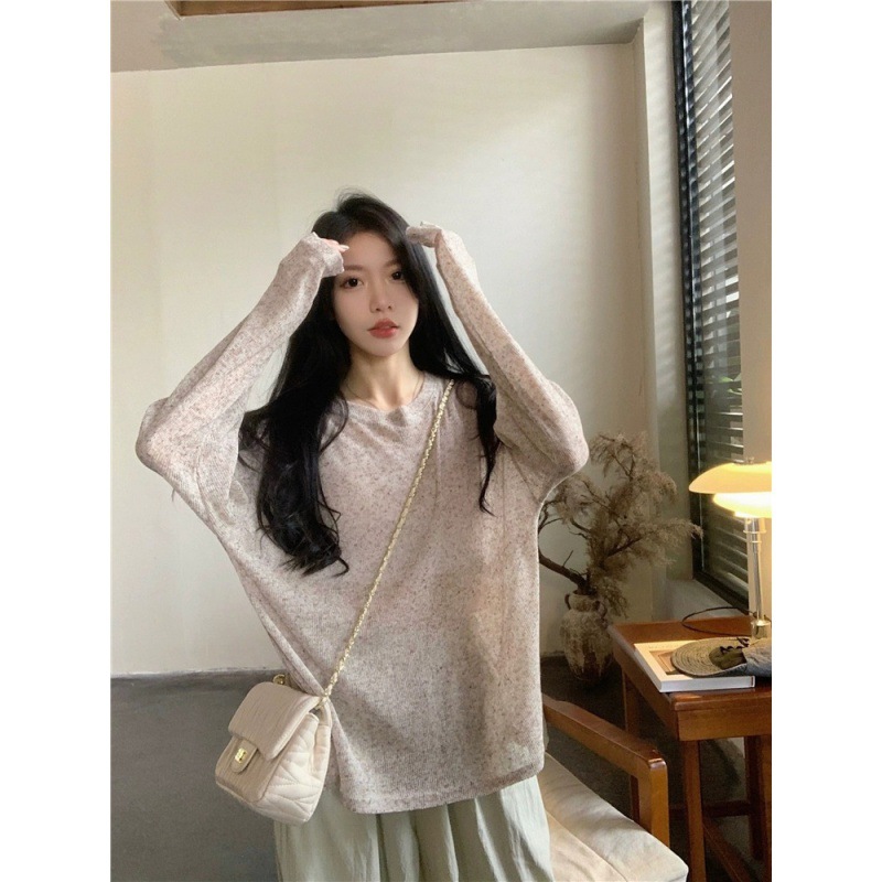 산소에 민감한 게으른 태양 보호 블라우스 세련된 여름 얇은 태양 보호 긴 소매 티셔츠 여성의 느슨한 캐주얼 슬리밍