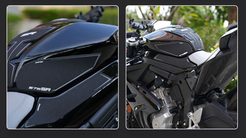 Suitable for CFMOTO 675SR-R modification: anti-slip fuel tank stickers, fishbone stickers, body protection stickers, film, 675SR accessories