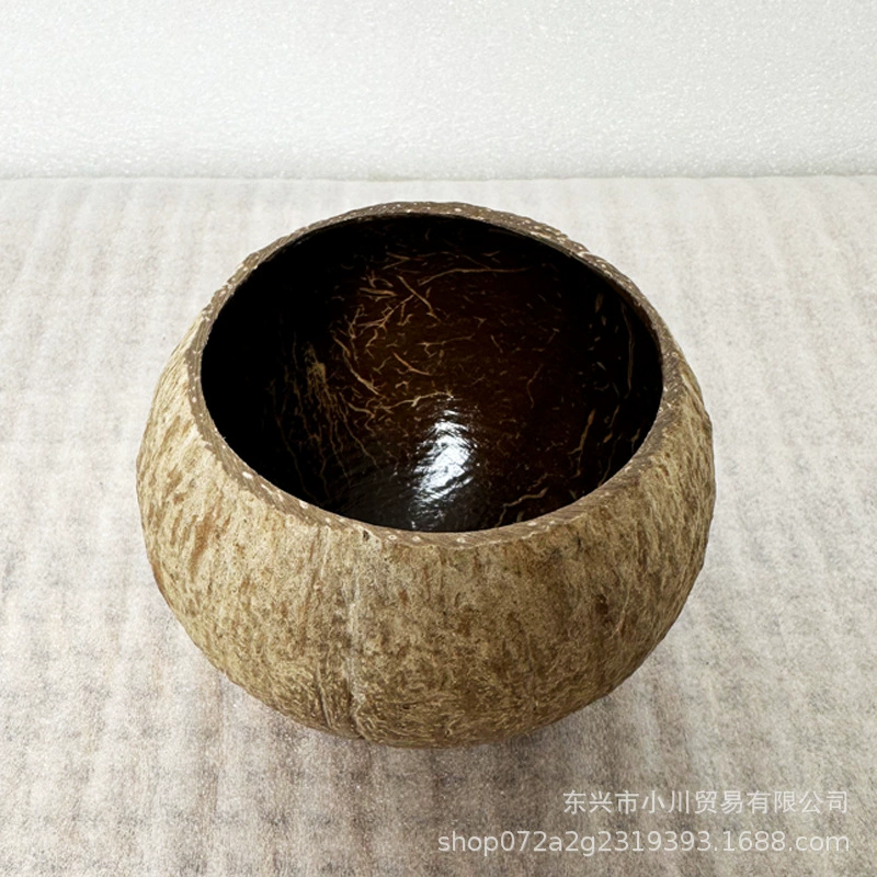 Подсвечник из натуральной скорлупы кокоса, контейнер для ароматерапии из кокосовой скорлупы, подсвечник с воском, креативный подарок в японском стиле, оптом от производителя