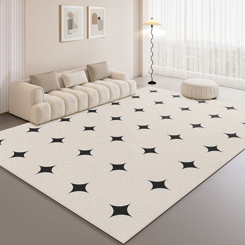 奶油風客廳地毯全鋪沙發茶几墊子家用耐髒好打理防滑臥室床邊毯