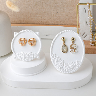 Creative earrings display rack jewelry photography props store storage decoration plaster jewelry rack display ear stud board