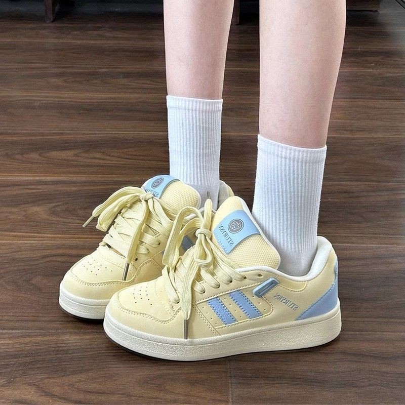 Zapatos de pan ligeros casuales para mujeres dopamina de entrenamiento de skate 2025 nuevo otoño coreano zapatos de nicho para mujeres