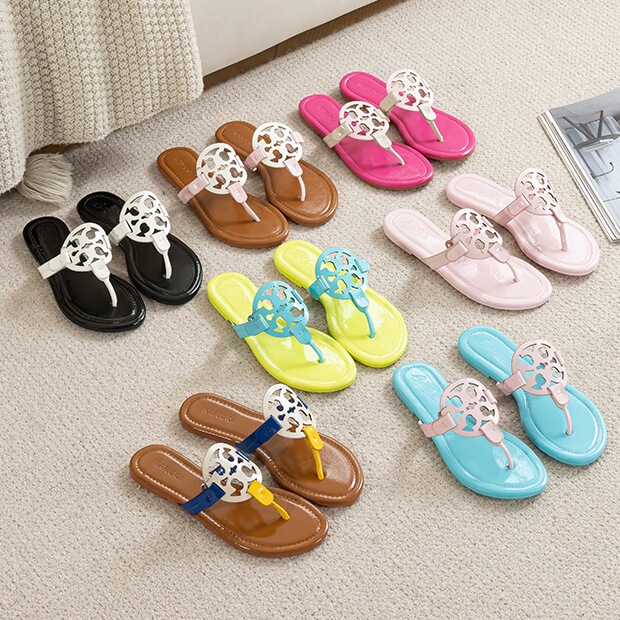 Tb Flip-Flops Mixed Color Joint Women's Shoes European and American Big-Name Women's Sandals Slippers European Station Cross-Border