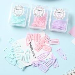 Macaron-Color Boat-Shaped Crocodile Clips Fresh and Creative Box Packaging Large Size Metal Binding Office Supplies