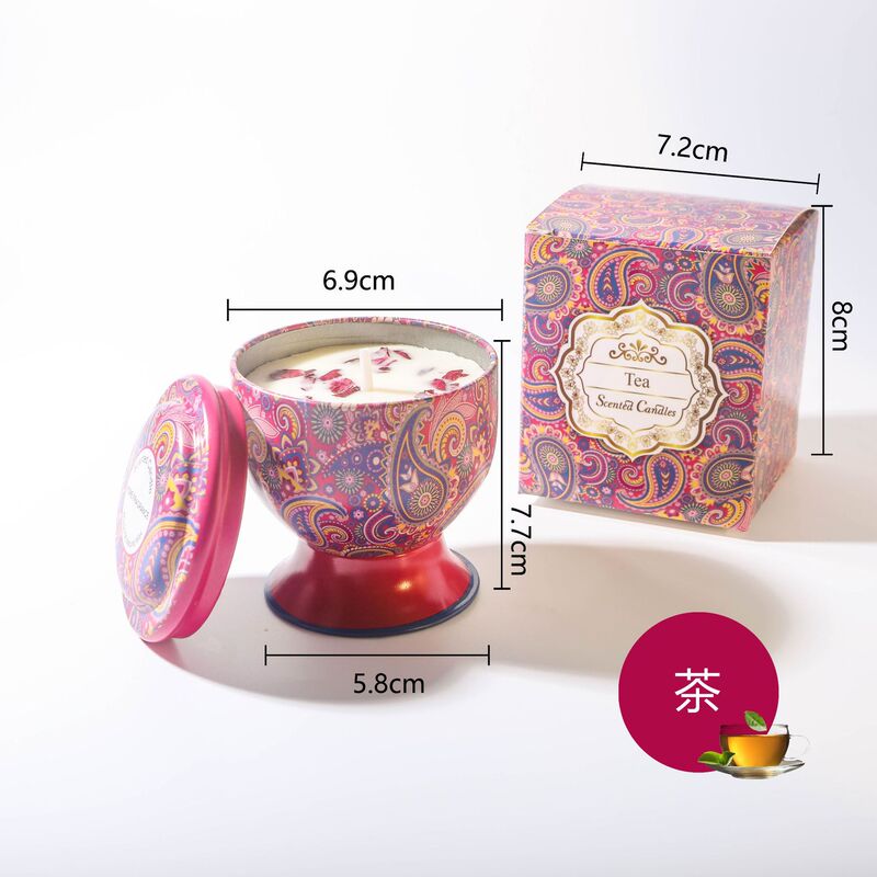 跨境热销高脚杯香薰蜡烛大豆蜡铁罐套装结婚伴手礼 香氛蜡烛礼盒|undefined