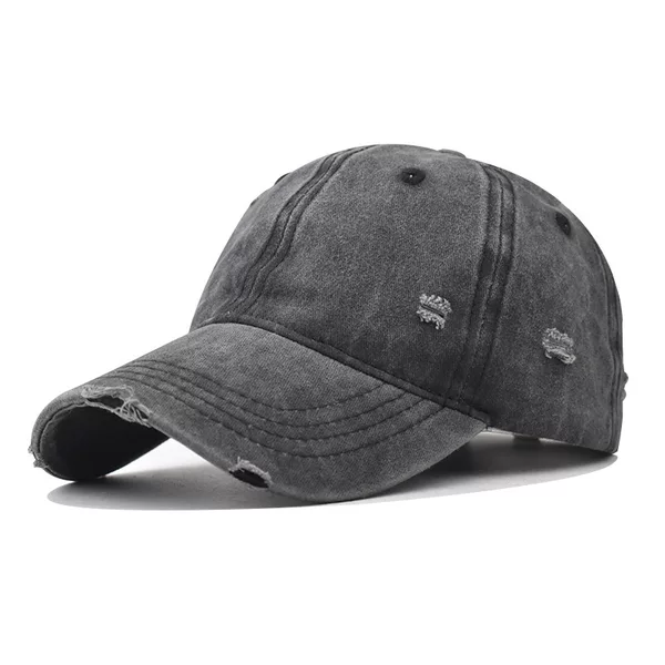 Cross-border pure cotton 12-color washed old hole baseball cap outdoor versatile personalized light board solid color peaked cap