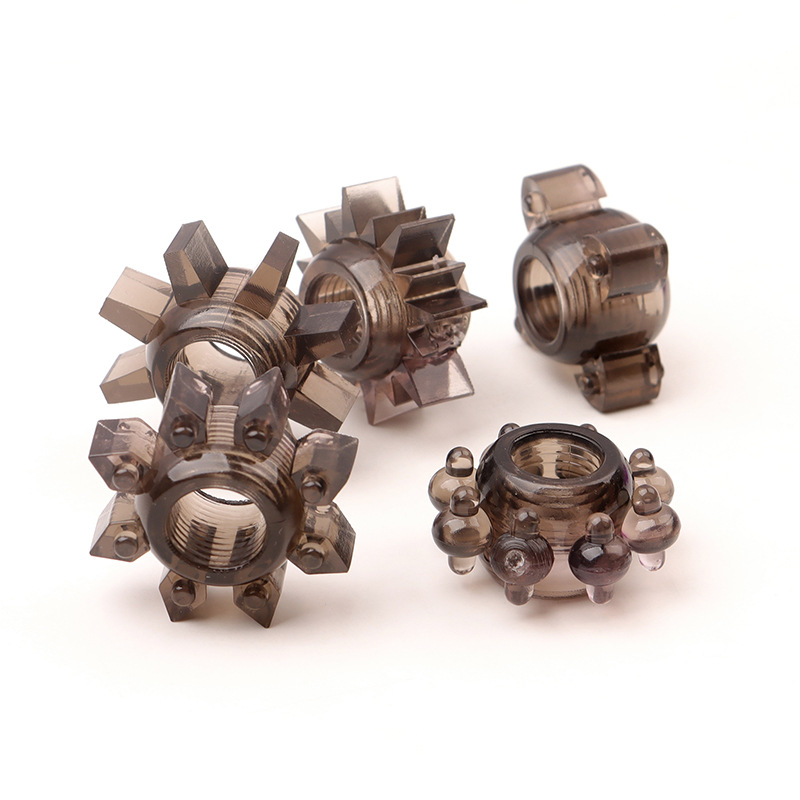 Sun Ring Spiked Textured TPE Cock Ring 5-Piece Set for Men — detail image 8