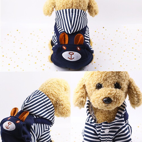 Winter and Autumn Four-Legged Pet Transformation into Dog and Cat Clothing, Teddy and French Bulldog Winter and Autumn Dog Clothing and Cat Supplies, Warm and Thick