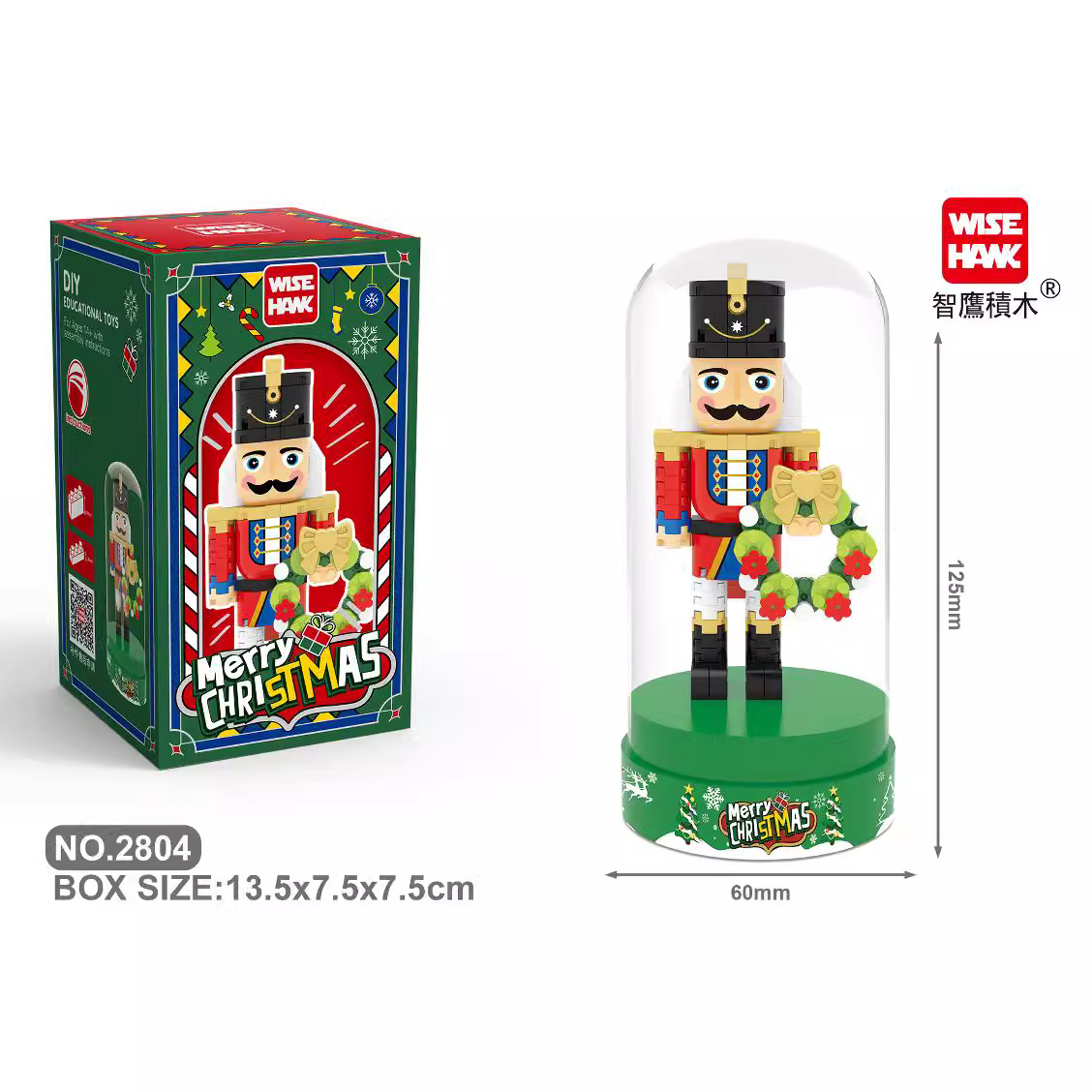 Zhiying nueva Navidad Cascanueces serie pequeñas partículas ensambladas bloques de construcción con cubierta de polvo de regalo de Navidad en stock