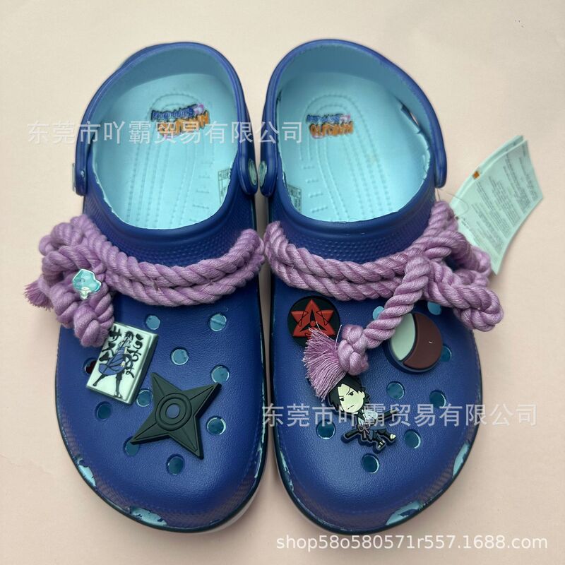 Sasuke Croc Shoes Outdoor Men's Shoes Naruto Shippuden Collaboration Lightweight Clogs Casual Sandals