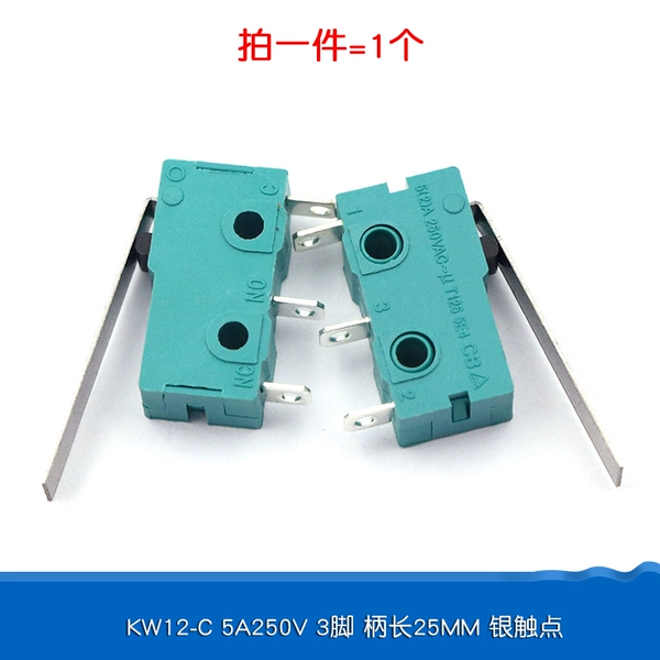 KW12-C 250V 3-pin handle length 25MM silver contact (1 piece)
