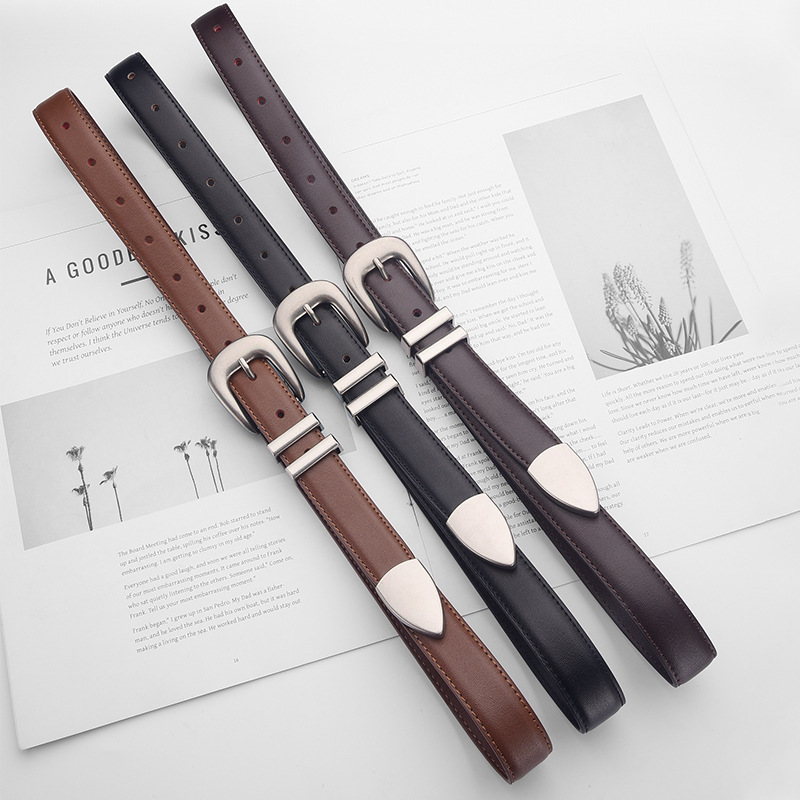 공장 직접 여성의 Cowhide 벨트 여성 패션 조커 벨트 장식 원피스 청바지 벨트