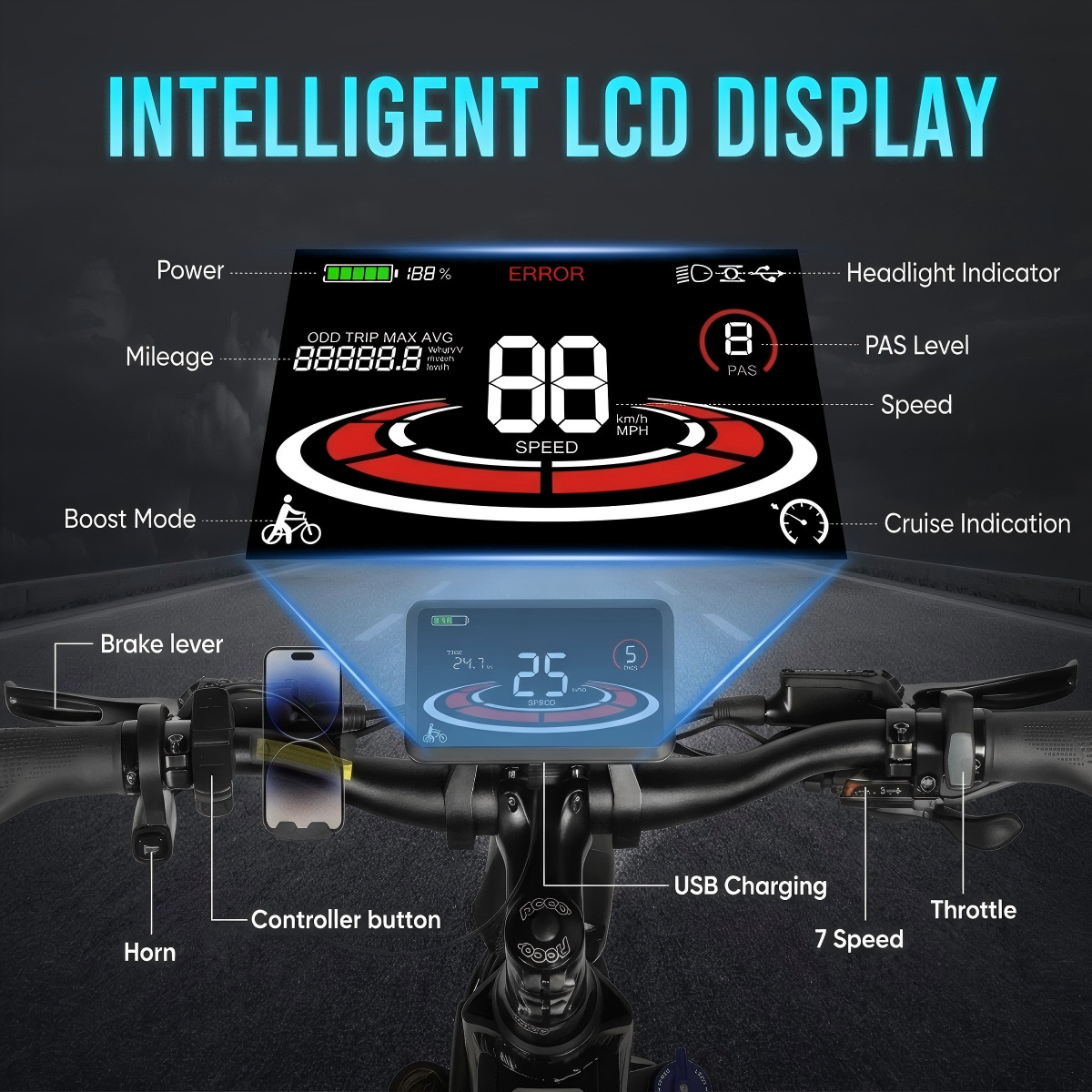 In-stock at US warehouse, 26-inch foldable fat tire electric bike, cross-border dropshipping, peak power 1500W