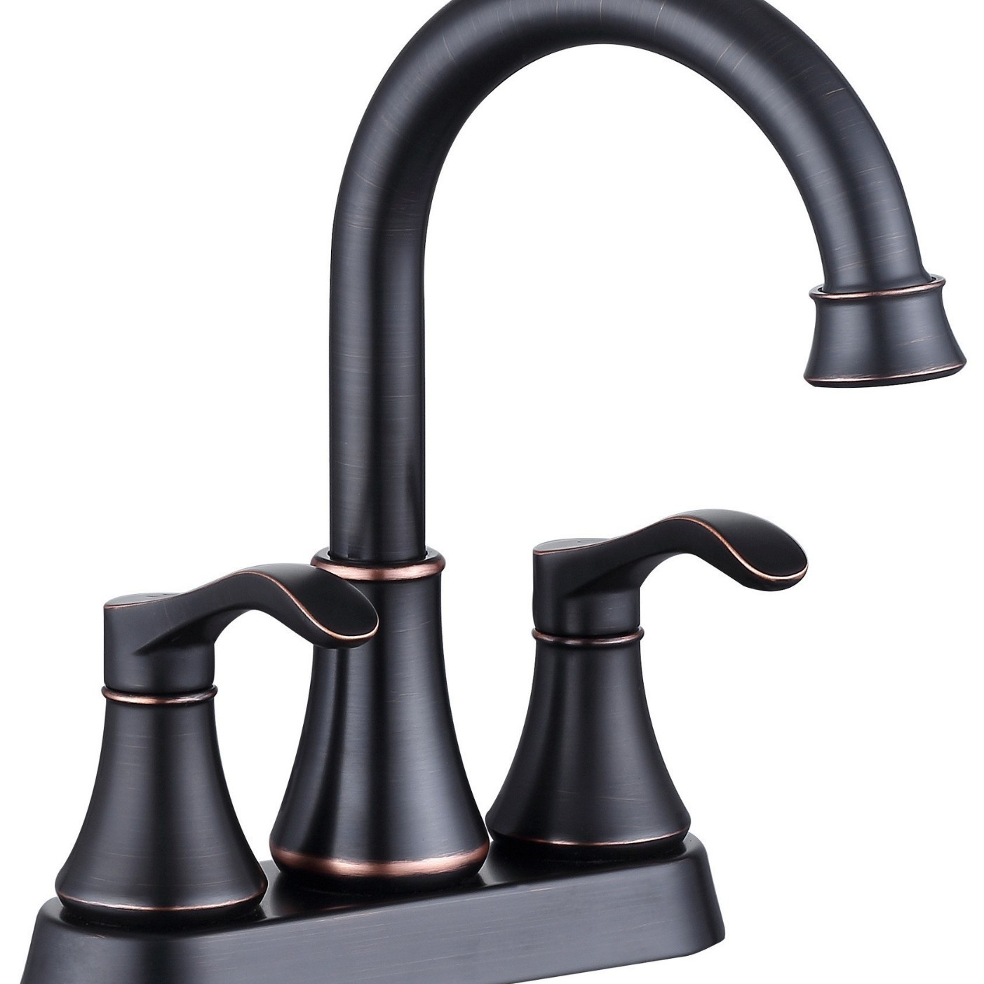 Grifos de lavabo transfronterizos, lavabo de lavabo, lavabo de doble agujero, grifo de agua caliente y fría de oro de seda Omelas