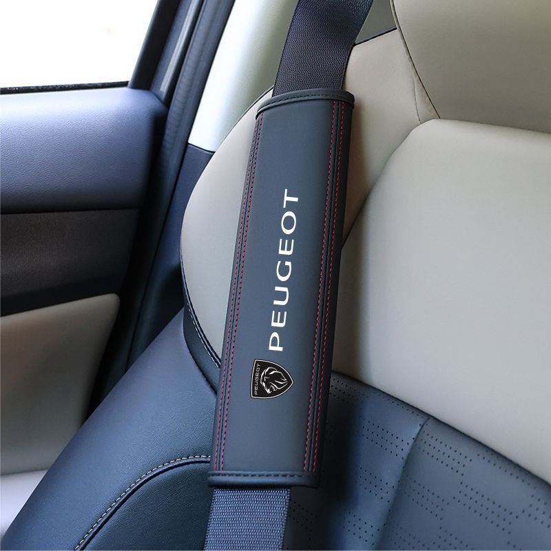 Seatbelt Shoulder, Universal Seat belt shoulder pad - peugeot-black-red-line-shoulder-pad-single-piece