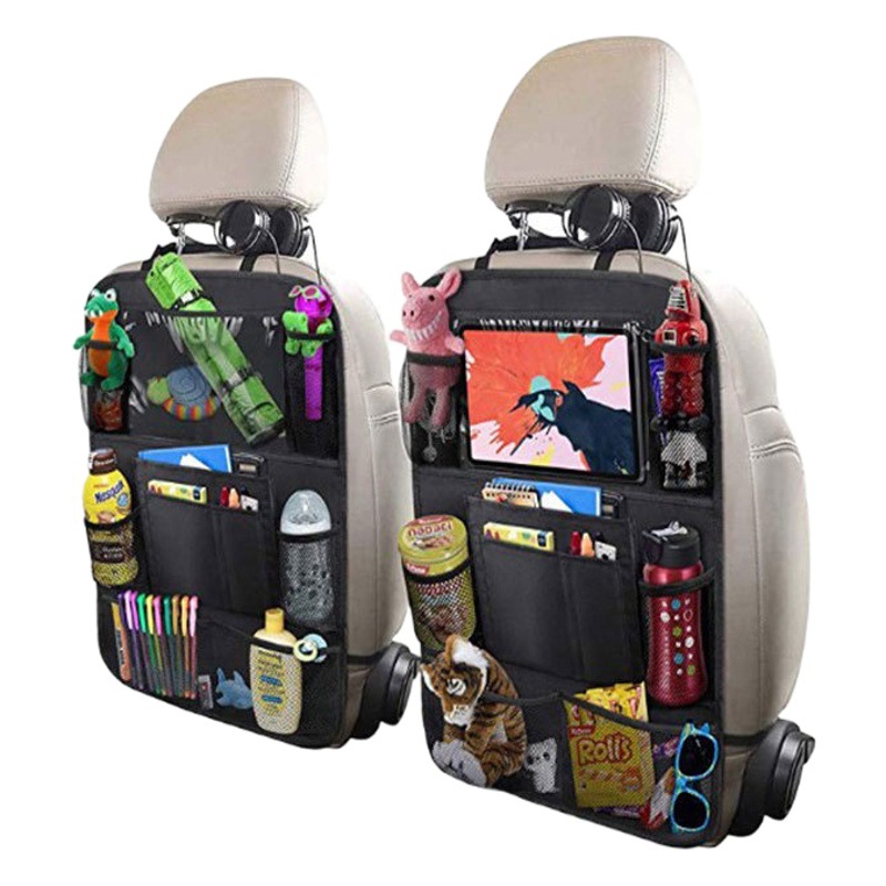 Bolsa de almacenamiento de asiento de coche Oxford Silla de tela bolsa de almacenamiento de respaldo bolsa de almacenamiento de coche iPad anti-kick
