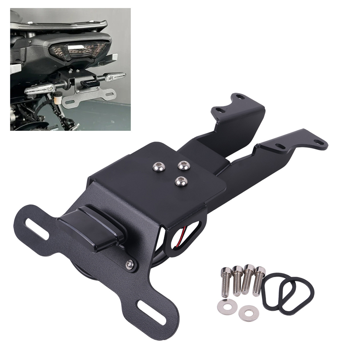 Suitable for Yamaha MT09 Tracer900 FJ09 modified short tail license plate holder motorcycle license plate accessories