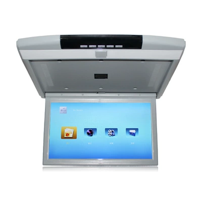 15- 17-19inch Thin and Light Hd Ceiling Screen Car FM Lcd Tv 1080P DisPlay MP5 Same Screen Device (Car TV) - type-a-15inch-gray-mp5hdmi