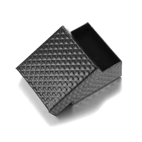 Jewelry Gift Box Earrings Necklace Bracelet Decorative Packaging Box Diamond Pattern Double Sponge Korean Style Bow Box Wholesale