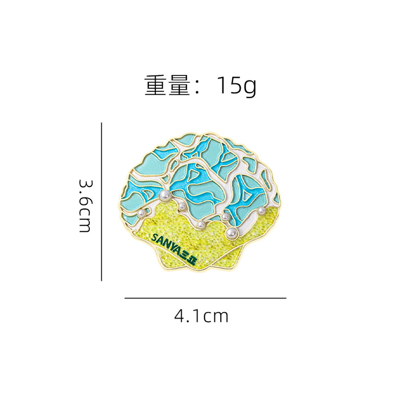 文化と創造的な三亜市観光名所金属バッジココナッツビーチ海南お土産ブローチ衣類ペンダント|undefined