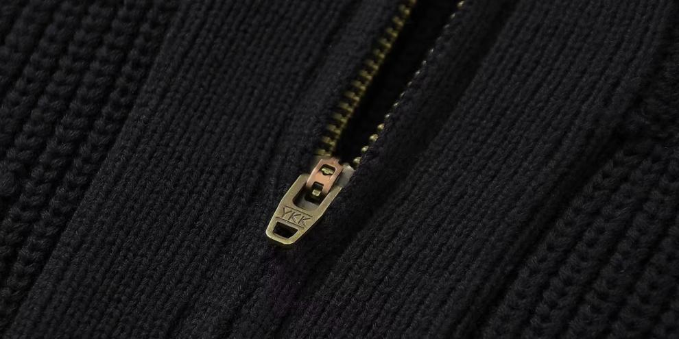 Half Zip Stand Up Collar Sweater, Men's Autumn And Winter Knitted Sweater, Thread Sweater, Hoodie Trend_voghion.com