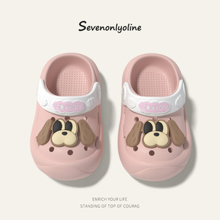 Summer Children's New Cave Shoes Women's Baby Outer Wear EVA Cute Cartoon Puppy Shoes Flower Men's Baby Home Sandals