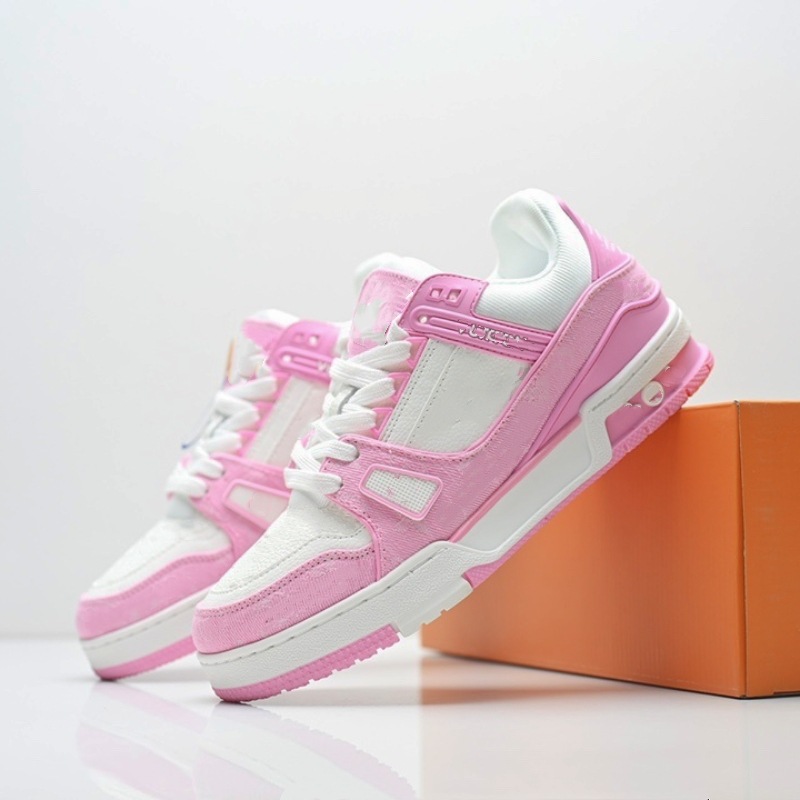 Louis Vuitton Trainer Low Pink White