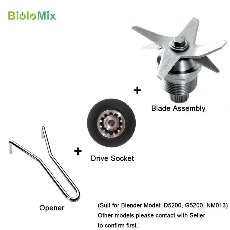 BioloMix Mezclador de piezas de reparación de la máquina de rotura de paredes juego de cuchillos abridor de tazas cabeza de hongo Spare Parts