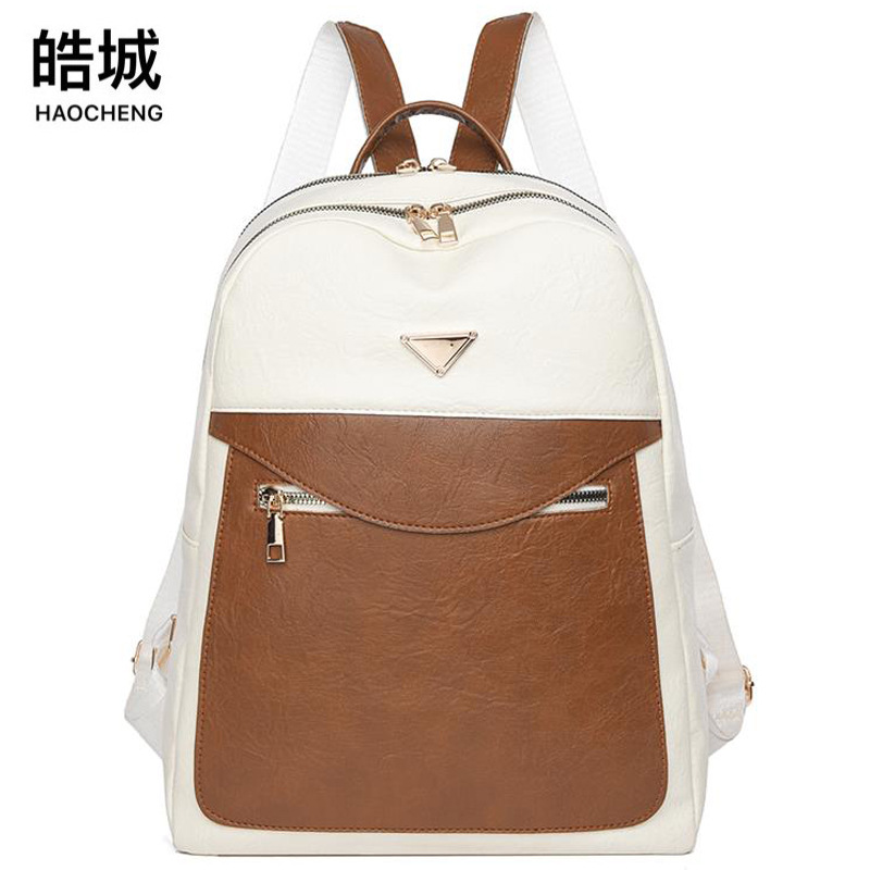 Bolsos para mujer 2025 nueva mochila de PU para mujer coreana Mochila de viaje al aire libre de todo fósforo de moda Mochila escolar para estudiantes universitarios