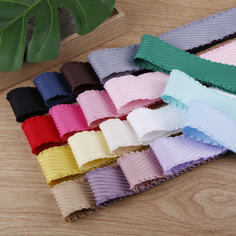 Twill polyester skirt webbing handmade bow hair accessories shoe flower accessories gift box flower packaging lace ribbon