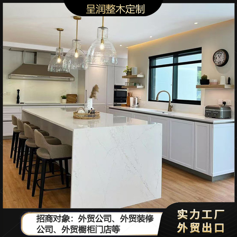 Customized Overall Cabinets for Export Export Open Kitchen Cabinets Solid Wood Painted Cabinets Light French Kitchen Cabinets Customized