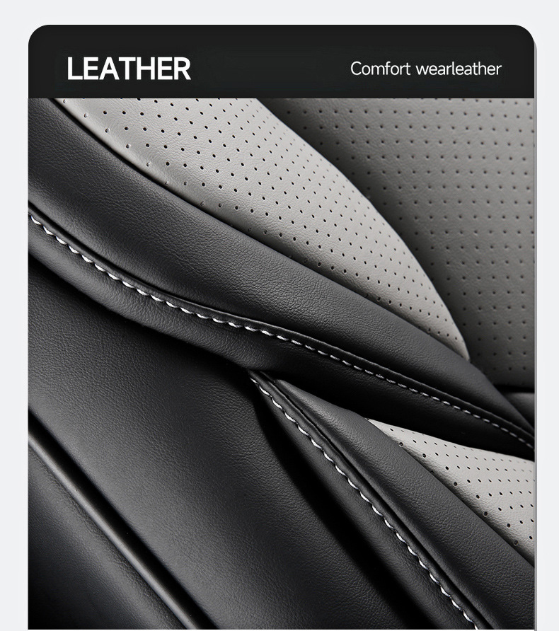 Cross-Border Foreign Trade Car Seat Covers, Universal for All Seasons, Full Surround, Perforated Nappa Leather, 3D Stereo Seat Covers, Wholesale