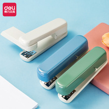 得力TA304旋转订书机办公用家用中缝订书器中号大号省力360度定书