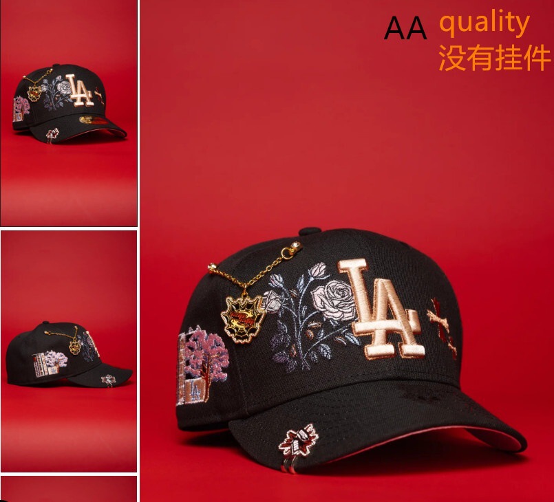 Comercio exterior transfronterizo al por mayor 2026 AA gorra de boca de pato bordado tridimensional ajustable gorra de hip-hop Yankees Dodgers