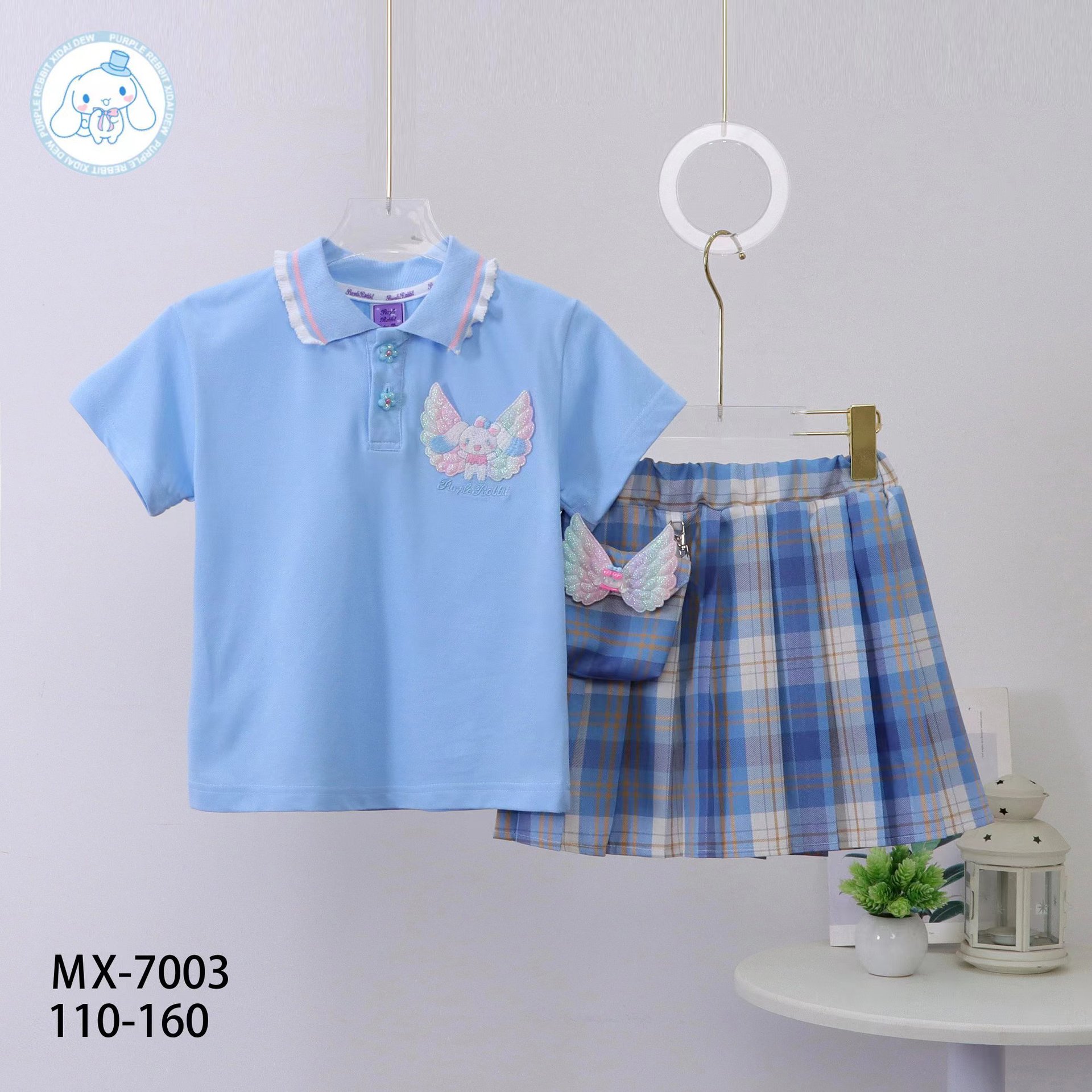 Mädchen Sanrio Polo Kragen Rock Set Sommer Für Große Kinder_voghion.com