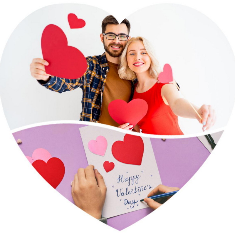 Tarjetas de papel de amor del día de San Valentín tarjetas de deseos en forma de corazón tarjetas de boda decoración de fiesta de cumpleaños